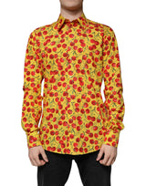 Chemise MARTINI en coton à pois cerise jaune de Dolce &amp; Gabbana