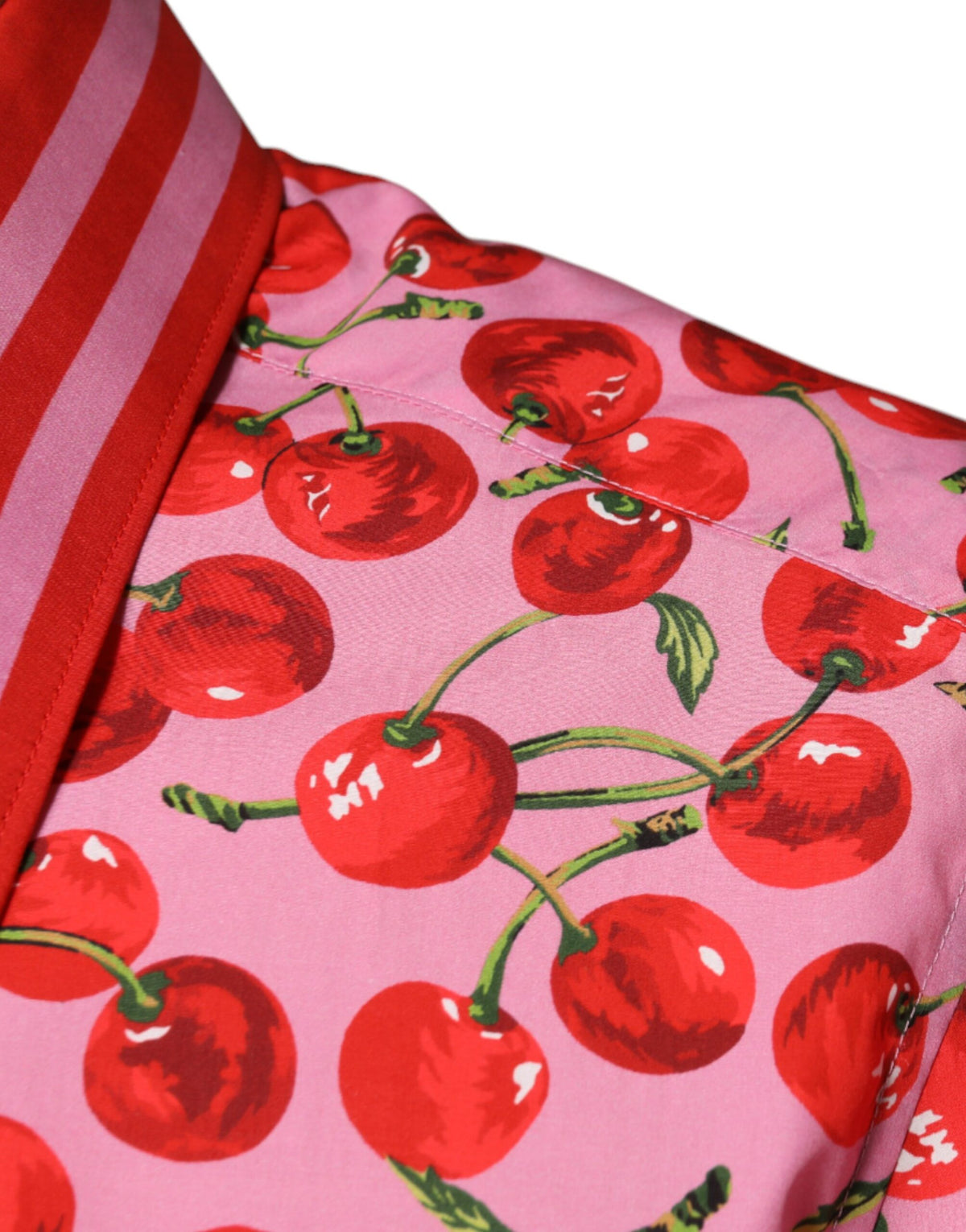 Chemise de cérémonie en coton à pois roses Dolce &amp; Gabbana, modèle MARTINI.