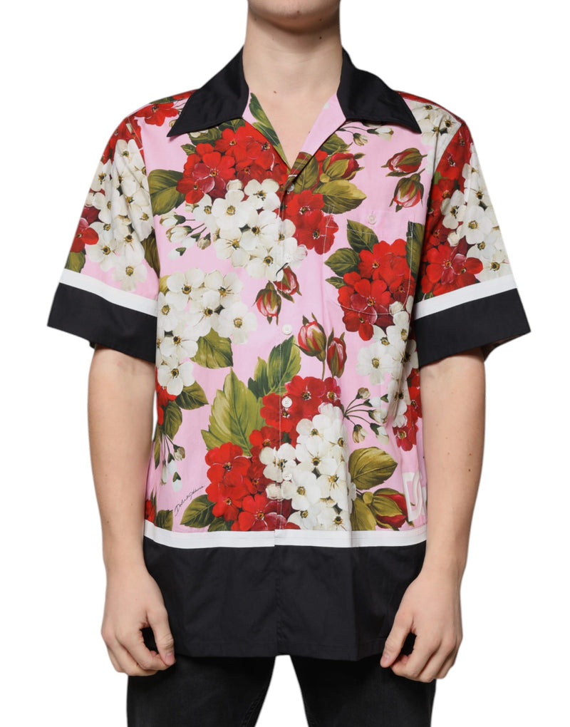 Chemise décontractée à boutons et imprimé floral multicolore de Dolce &amp; Gabbana