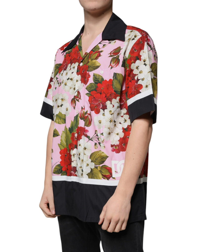 Chemise décontractée à boutons et imprimé floral multicolore de Dolce &amp; Gabbana
