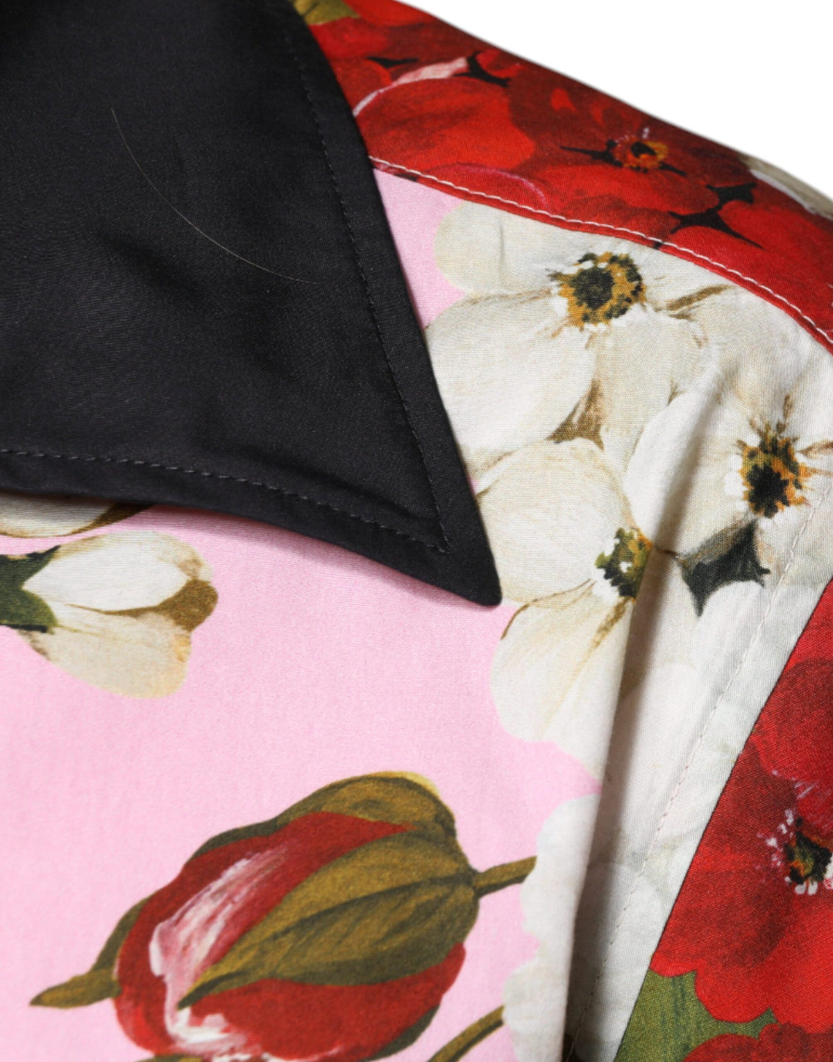 Chemise décontractée à boutons et imprimé floral multicolore de Dolce &amp; Gabbana