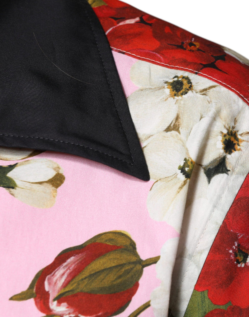 Chemise décontractée à boutons et imprimé floral multicolore de Dolce &amp; Gabbana