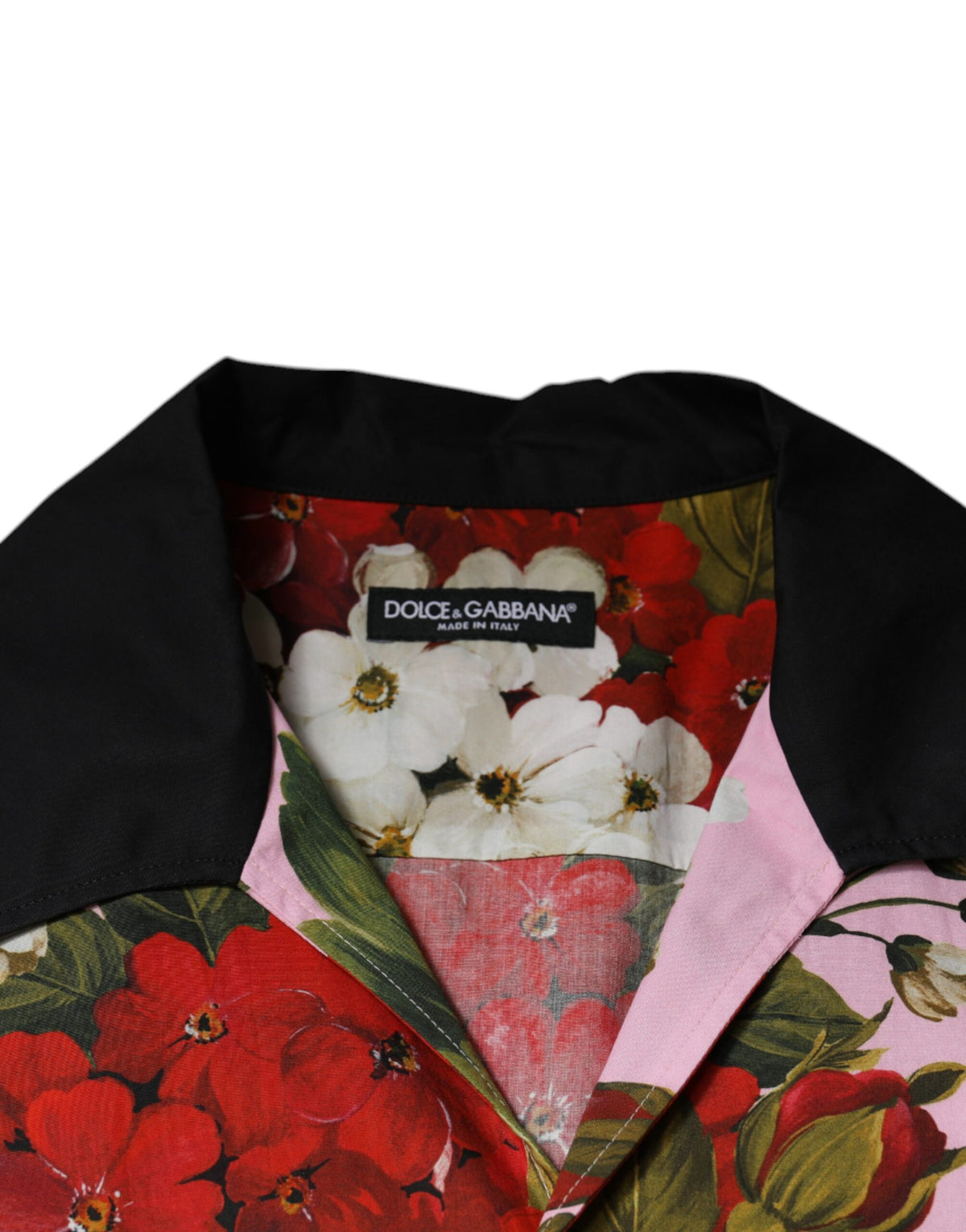 Chemise décontractée à boutons et imprimé floral multicolore de Dolce &amp; Gabbana