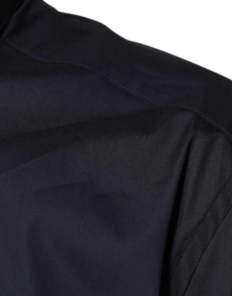 Chemise habillée dorée en coton mélangé noir de Dolce &amp; Gabbana