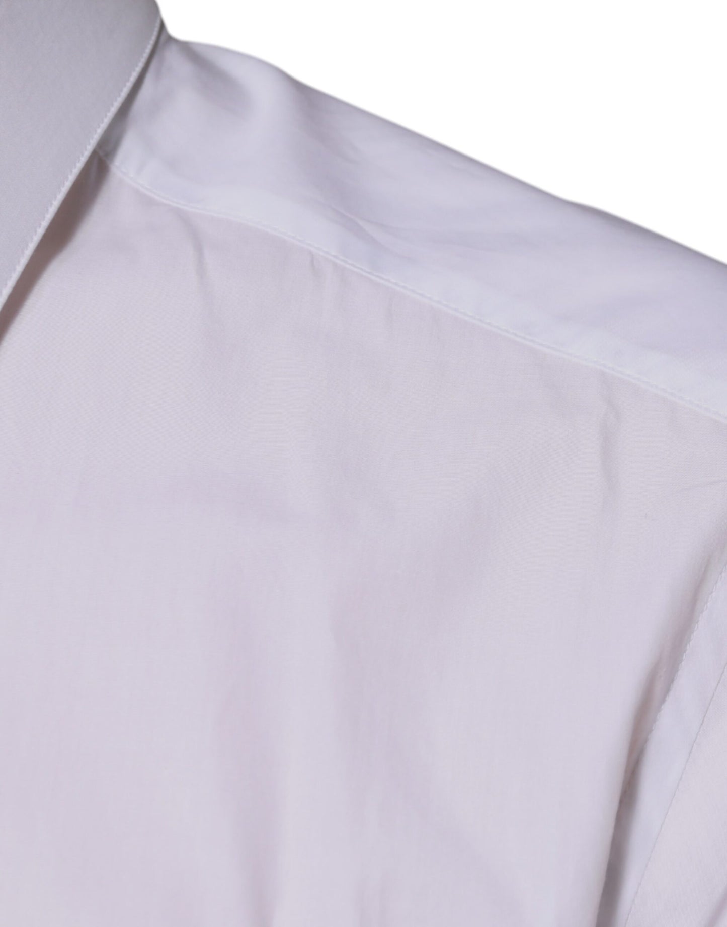 Chemise habillée homme dorée, en coton blanc, avec logo Dolce &amp; Gabbana.