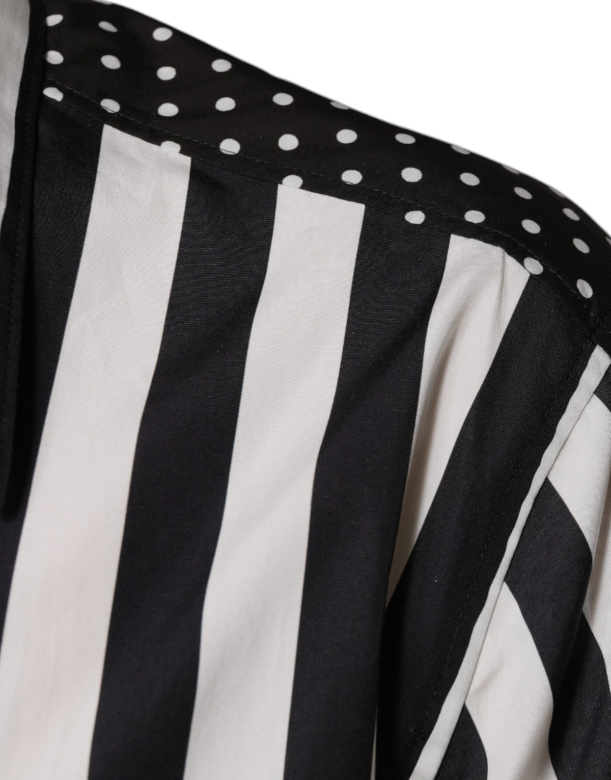 Chemise casual à boutons, rayures noires et blanches, Dolce &amp; Gabbana