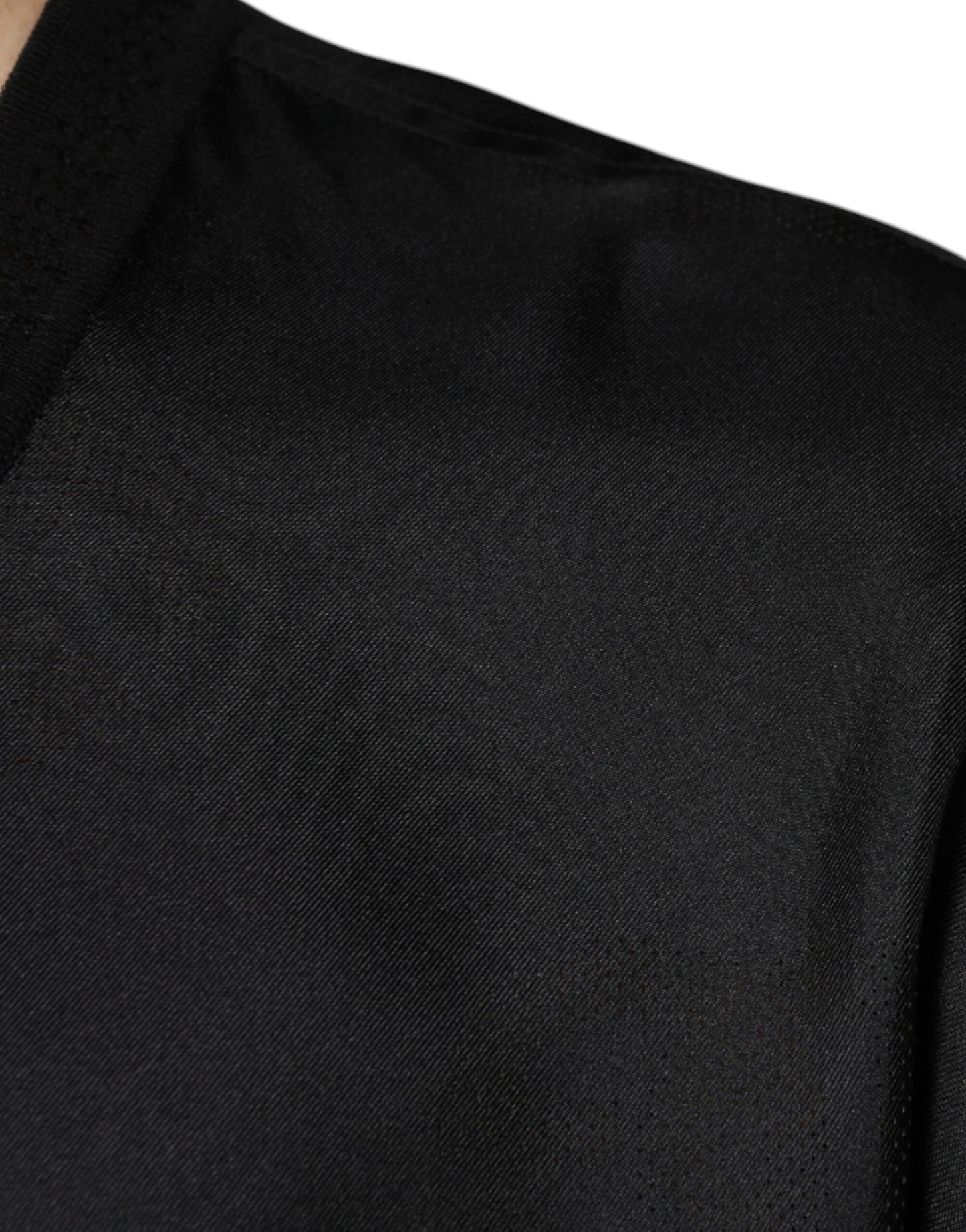 Dolce &amp; Gabbana zwart katoenen T-shirt met ronde hals en korte mouwen