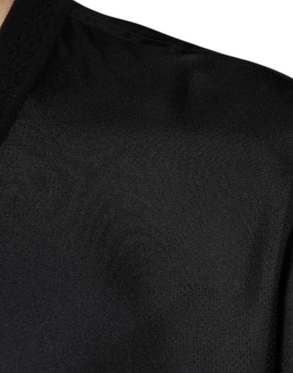 Dolce &amp; Gabbana zwart katoenen T-shirt met ronde hals en korte mouwen