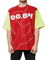 T-shirt à col rond en coton pour homme Dolce &amp; Gabbana avec logo multicolore