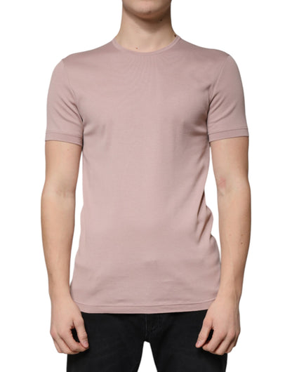 T-shirt Dolce &amp; Gabbana en coton brun à manches courtes et col rond