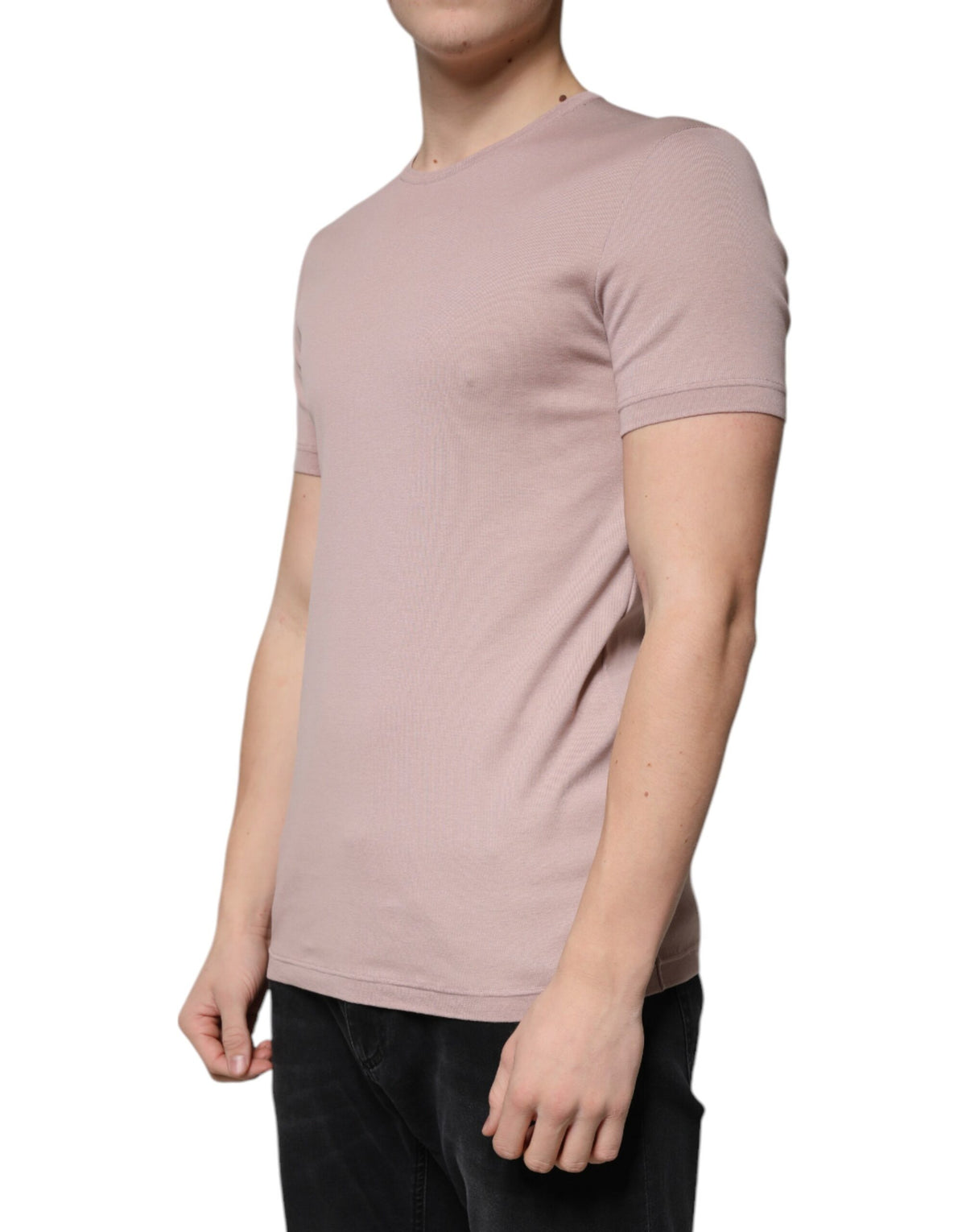 T-shirt Dolce &amp; Gabbana en coton brun à manches courtes et col rond