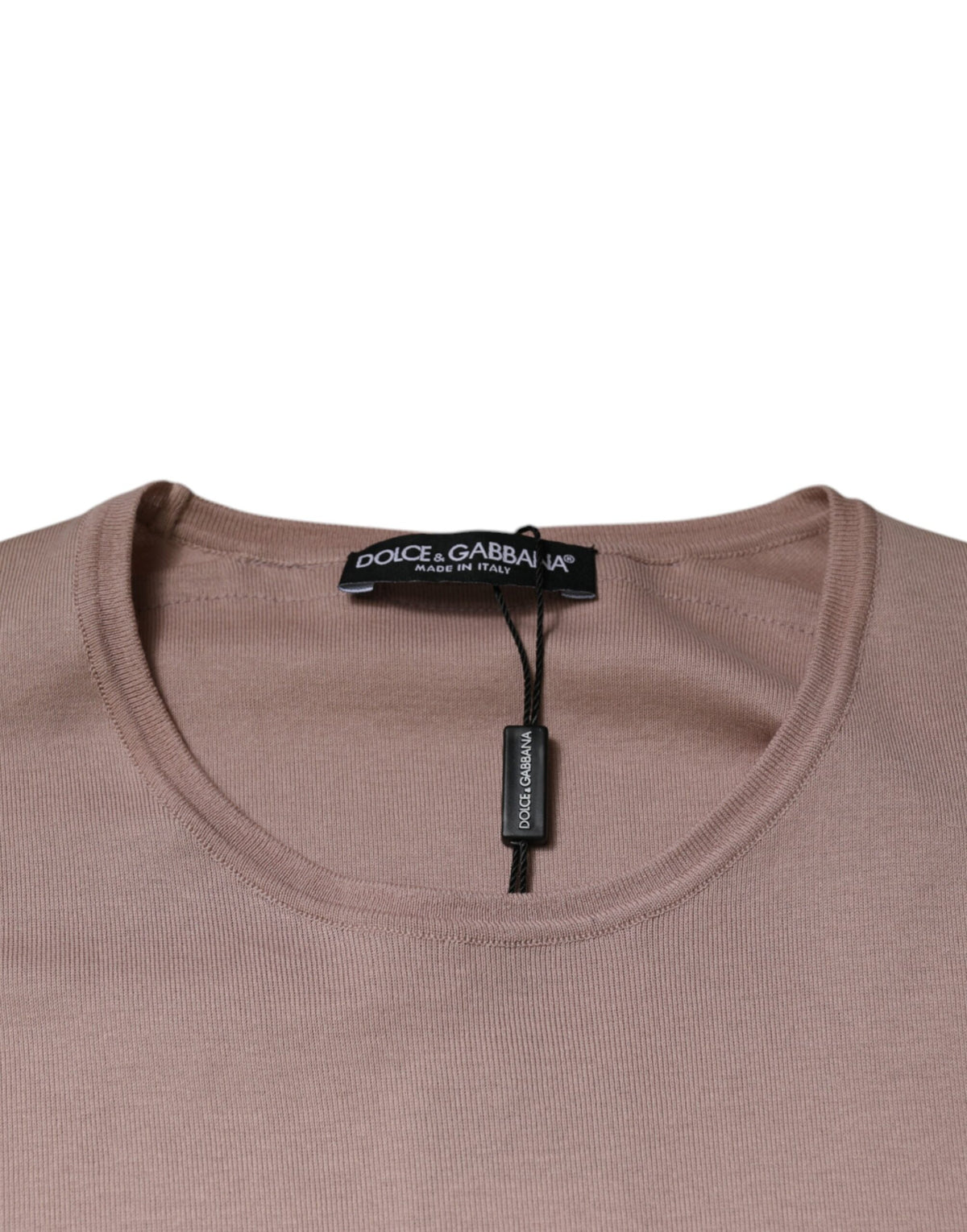 T-shirt Dolce &amp; Gabbana en coton brun à manches courtes et col rond