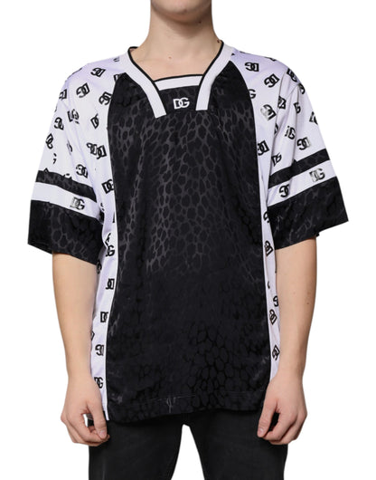 Dolce & Gabbana zwart-wit logo heren t-shirt met korte mouwen