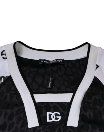 Dolce & Gabbana zwart-wit logo heren t-shirt met korte mouwen
