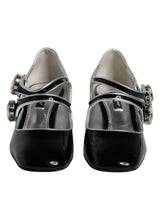 Dolce & Gabbana Black Patent Leather Crystal Mary Jane Pumps