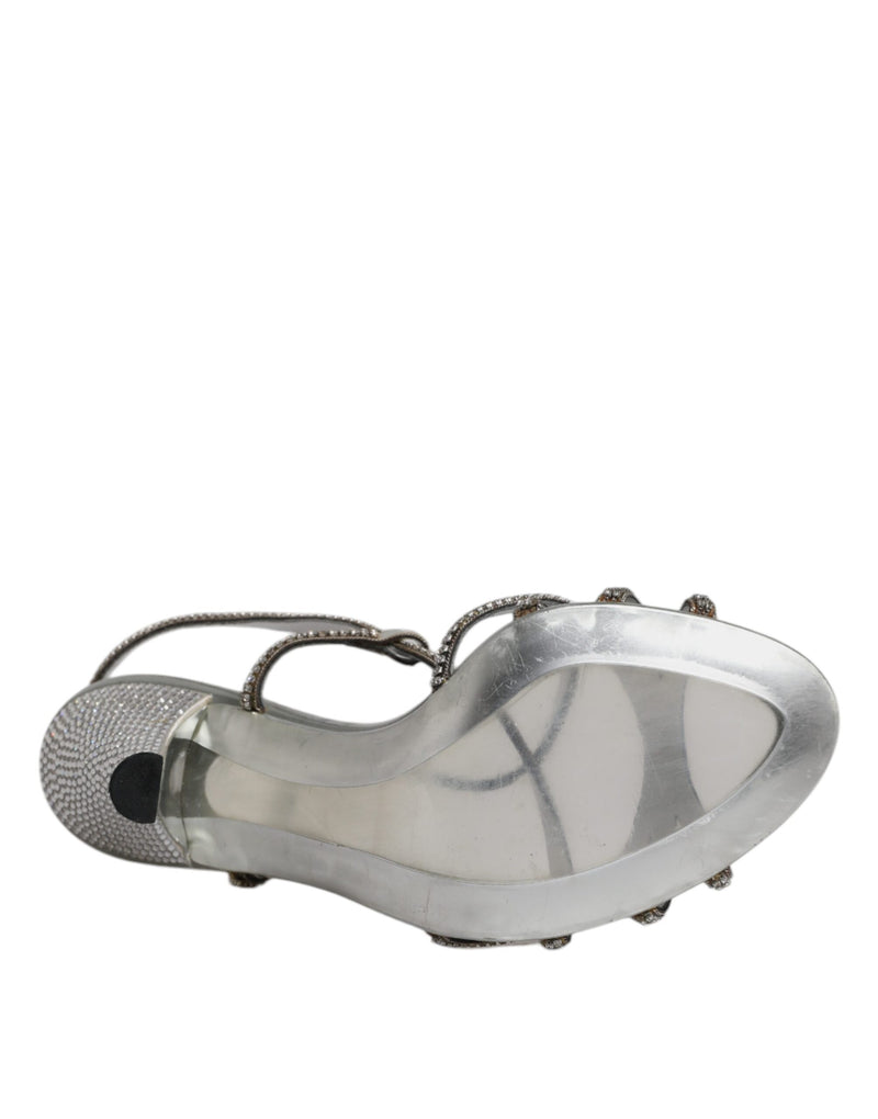 Dolce & Gabbana Sandales Slingback KEIRA en Cristaux Argentés