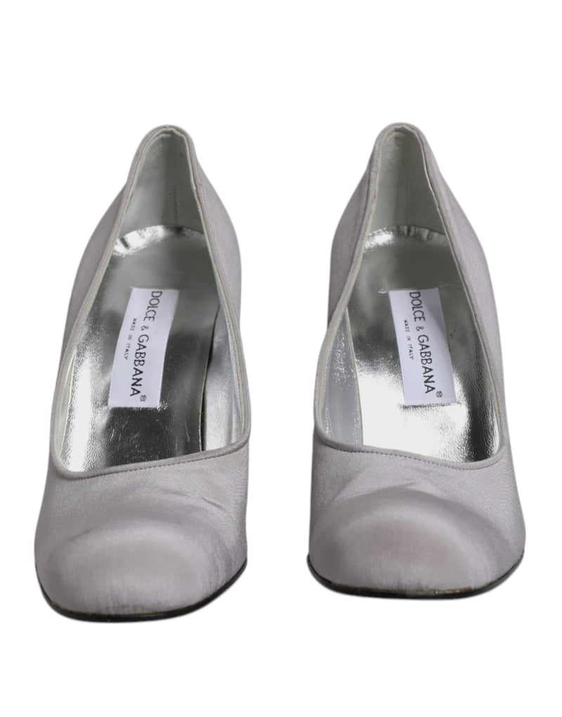 Dolce & Gabbana Gray Suede Leather High Heel Pumps