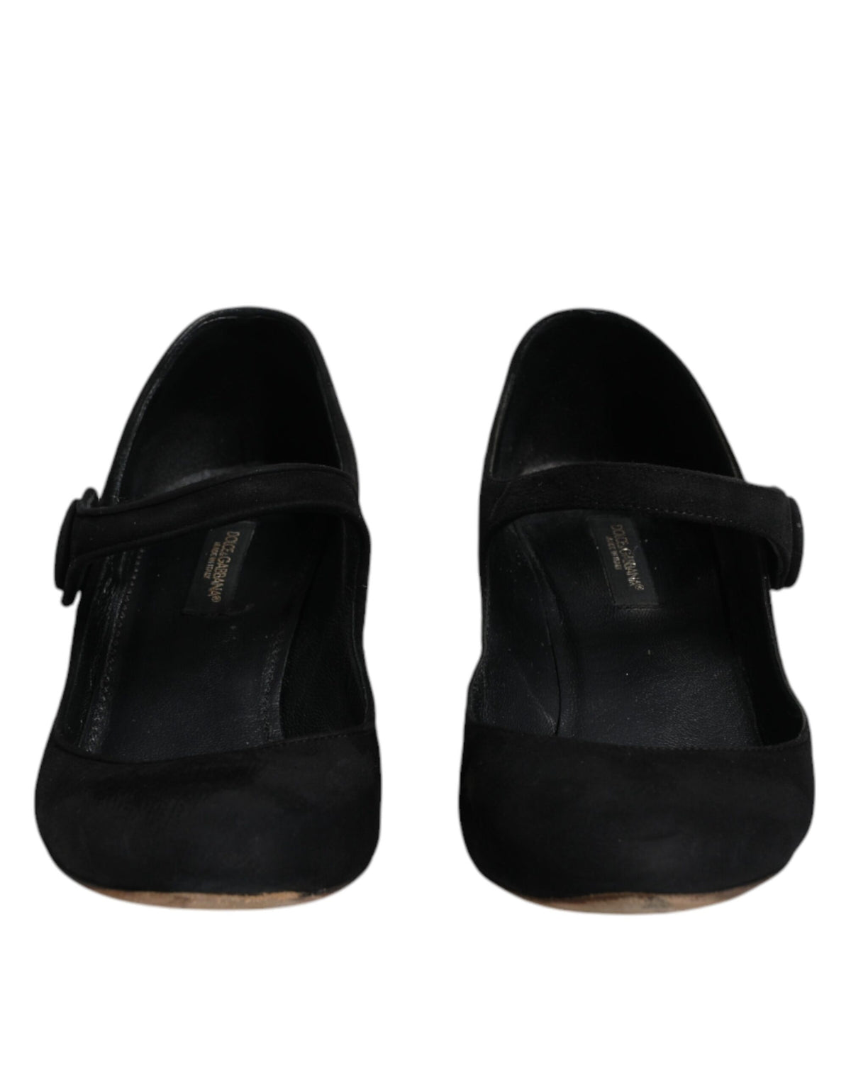 Dolce & Gabbana KEIRA Black Suede Leather Heels Pumps