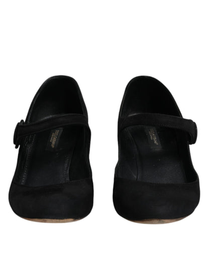 Dolce & Gabbana Zwarte Suède Lederen KEIRA Hakken Pumps Schoenen