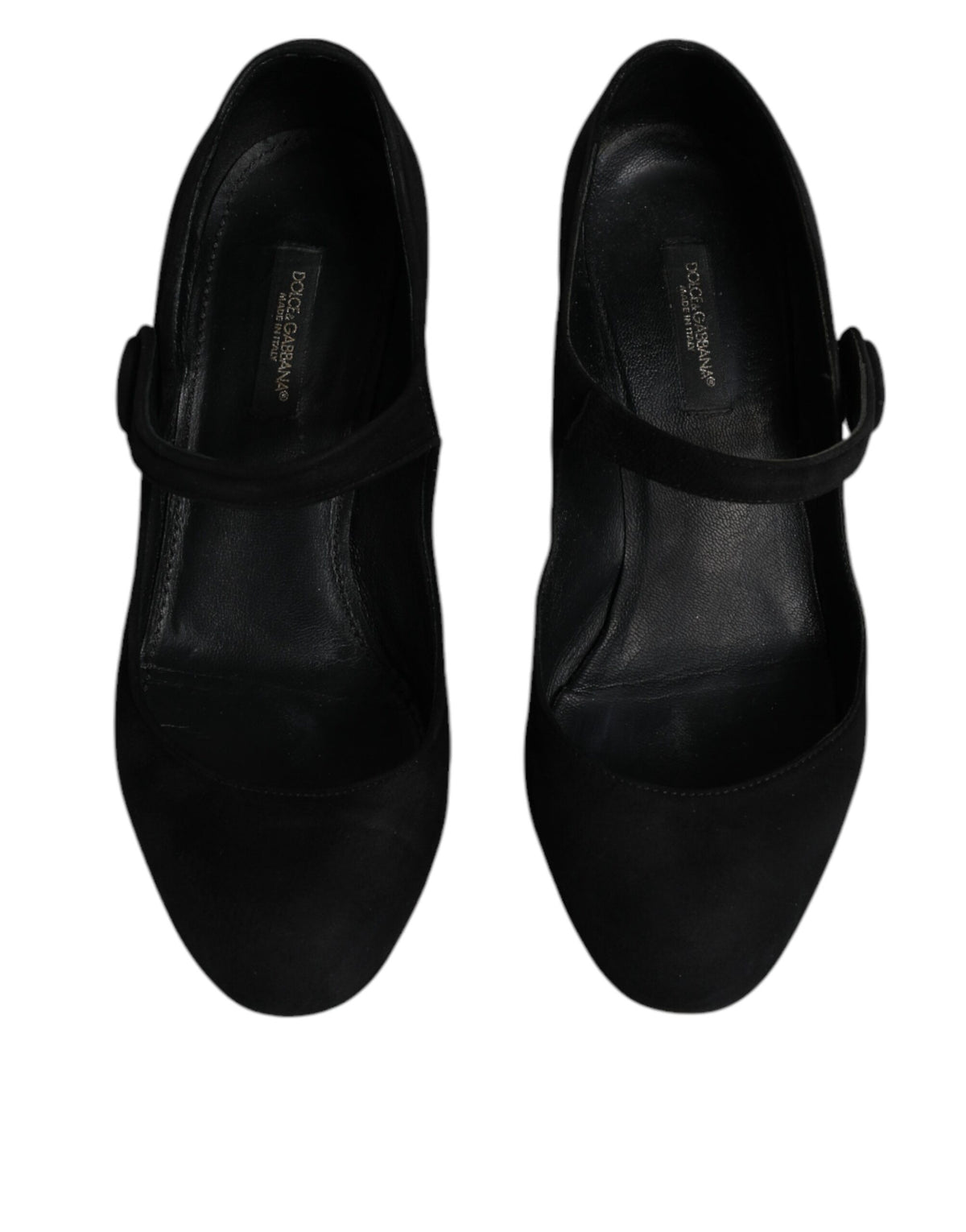 Dolce & Gabbana KEIRA Black Suede Leather Heels Pumps