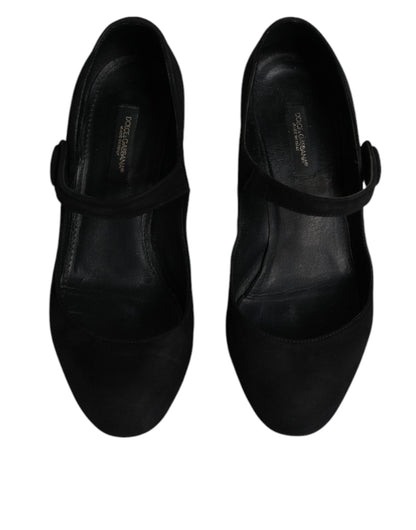 Dolce & Gabbana Zwarte Suède Lederen KEIRA Hakken Pumps Schoenen