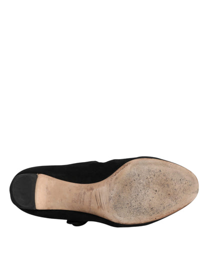 Dolce & Gabbana Zwarte Suède Lederen KEIRA Hakken Pumps Schoenen