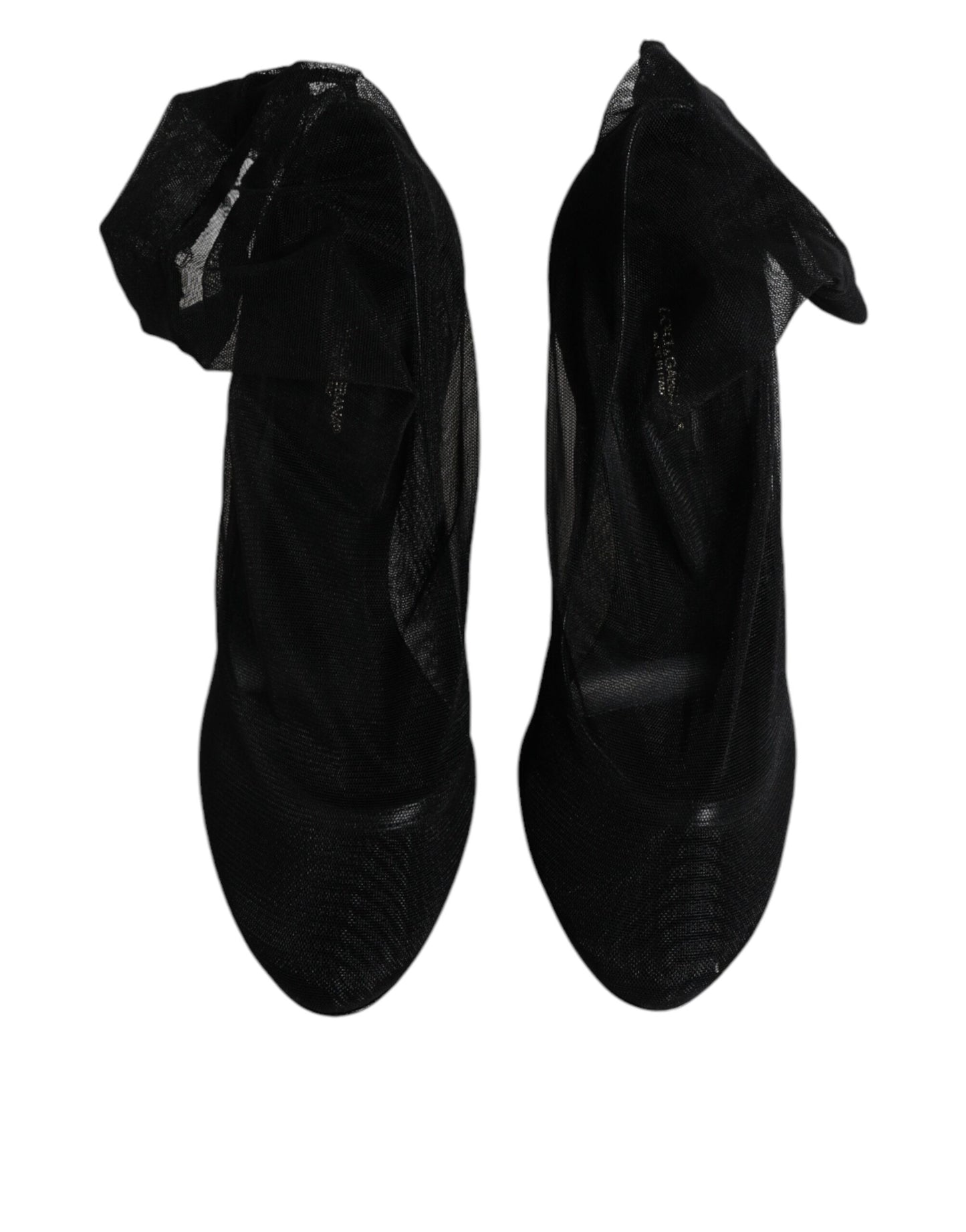 Bottines chaussettes en maille extensible en nylon noir Dolce & Gabbana