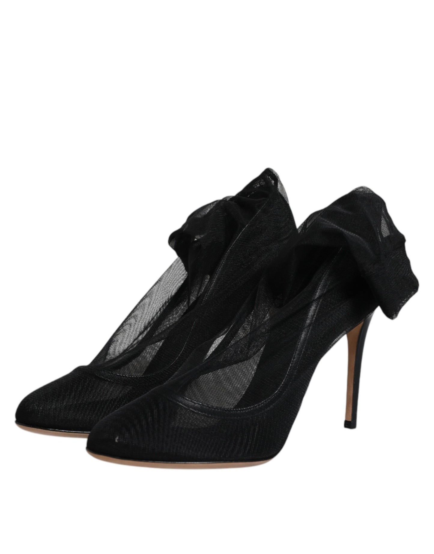 Bottines chaussettes en maille extensible en nylon noir Dolce & Gabbana