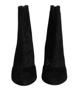 Dolce & Gabbana Black Mesh Stiletto Heels Ankle Boots