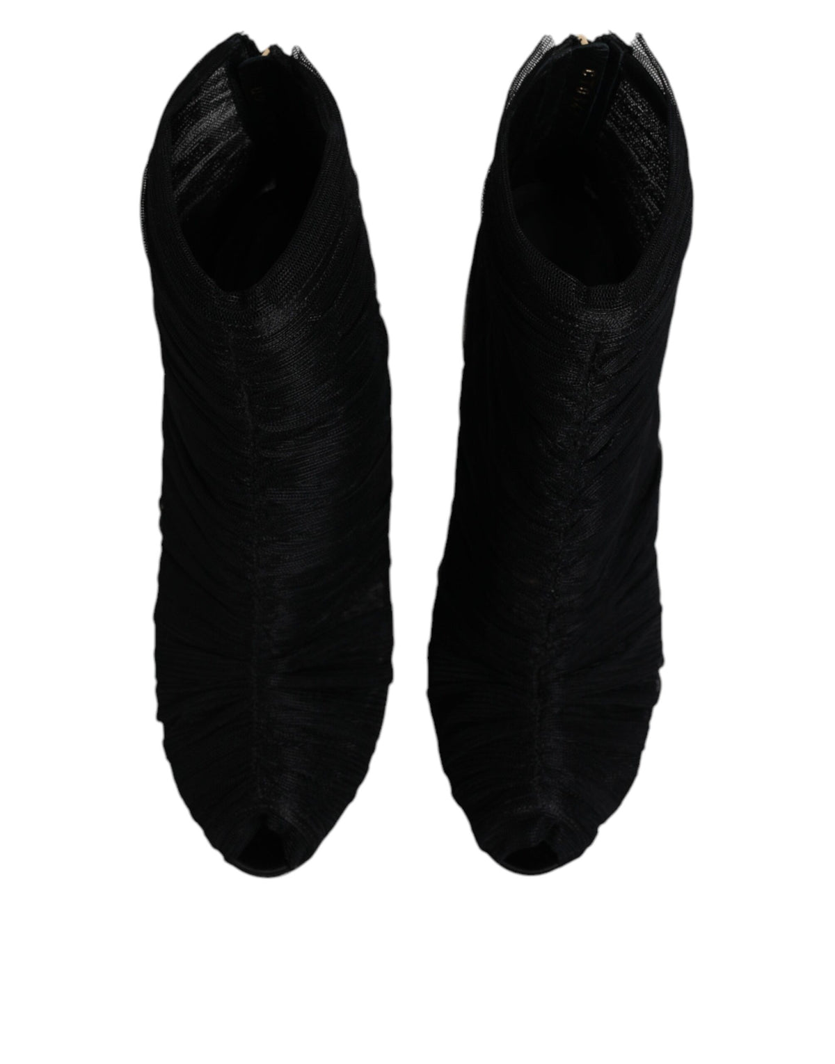Dolce & Gabbana Black Mesh Stiletto Heels Ankle Boots