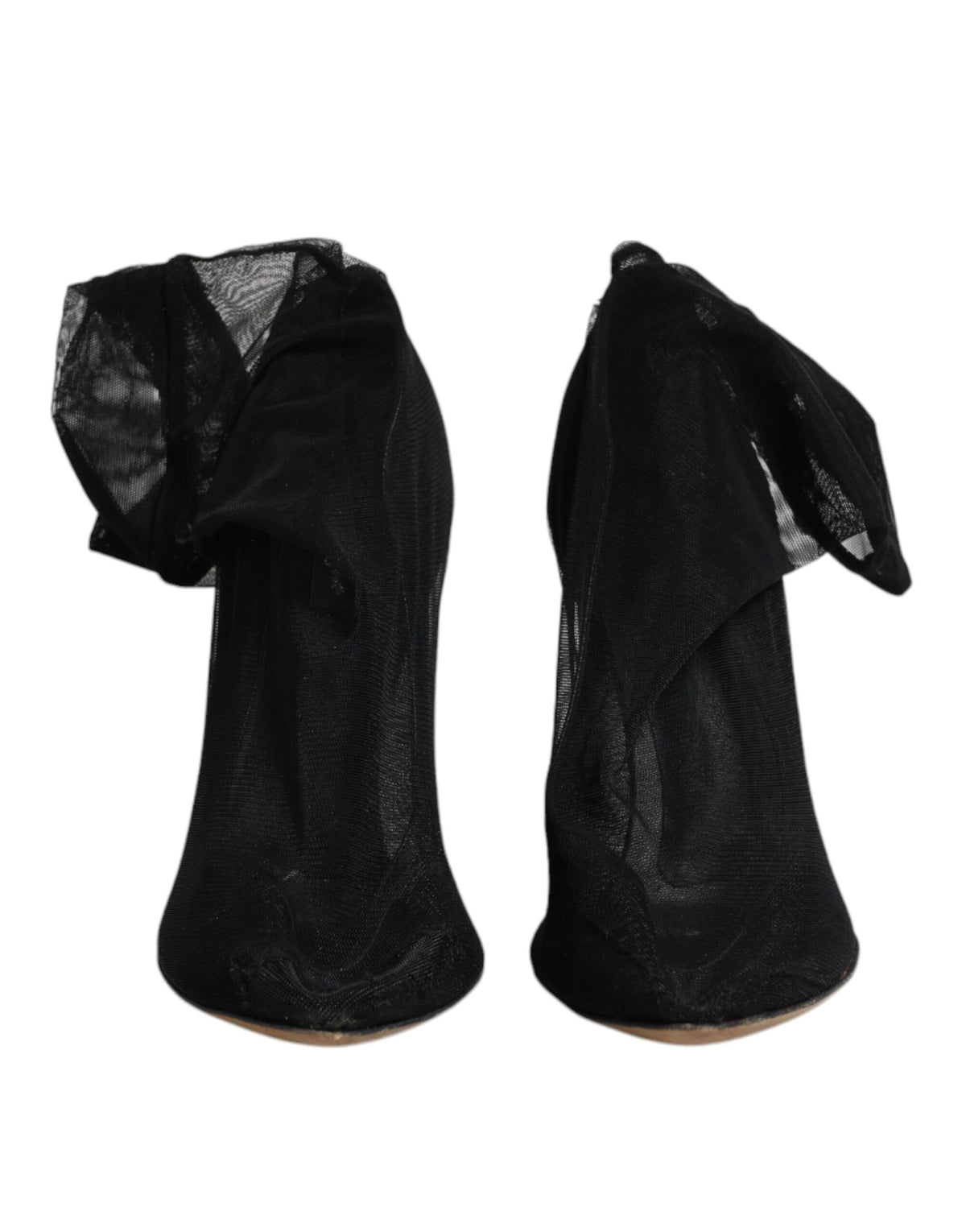 Dolce & Gabbana Black Nylon Stretch Mesh Sock Boots