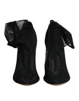 Dolce & Gabbana Black Nylon Stretch Mesh Sock Boots