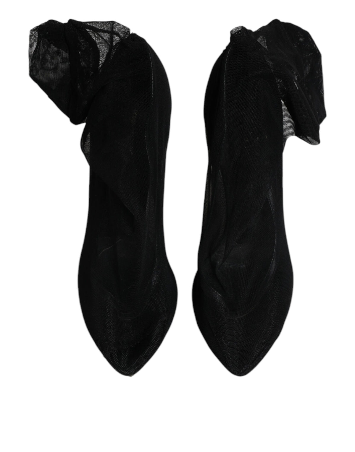 Dolce & Gabbana Black Nylon Stretch Mesh Sock Boots