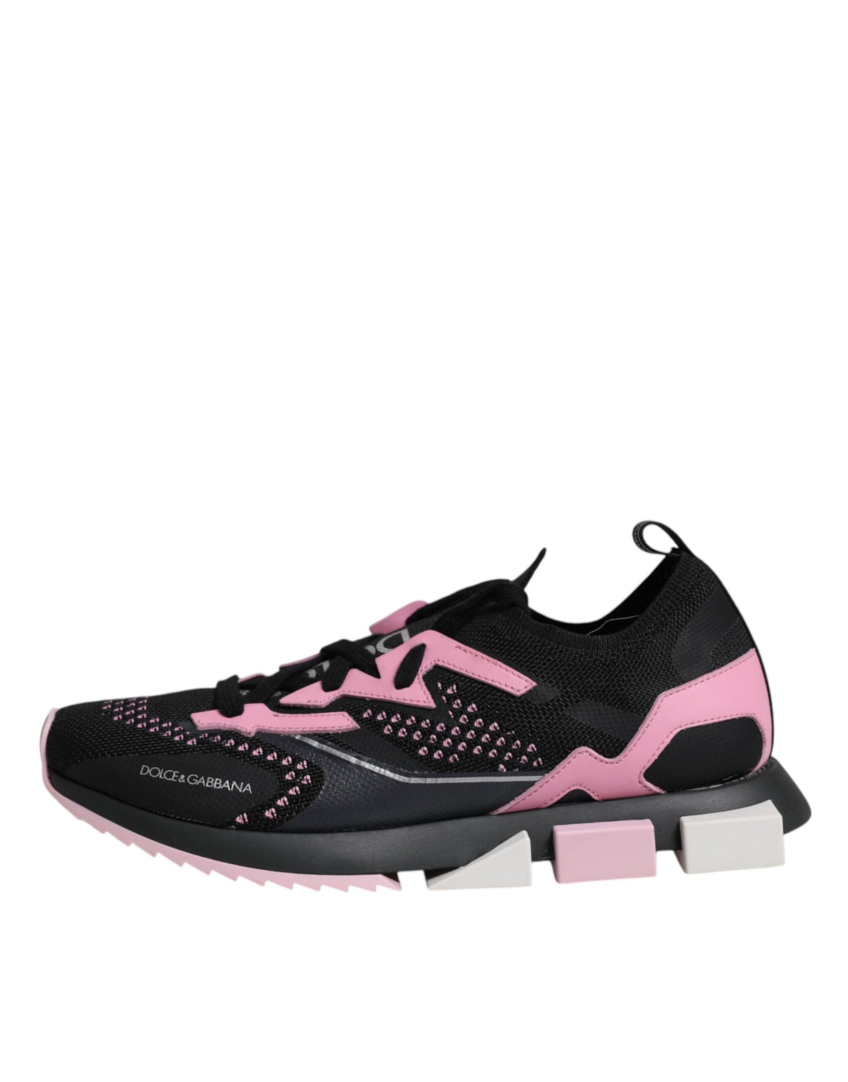 Dolce & Gabbana SORRENTO Sport Stretch Sneakers Noir et Rose
