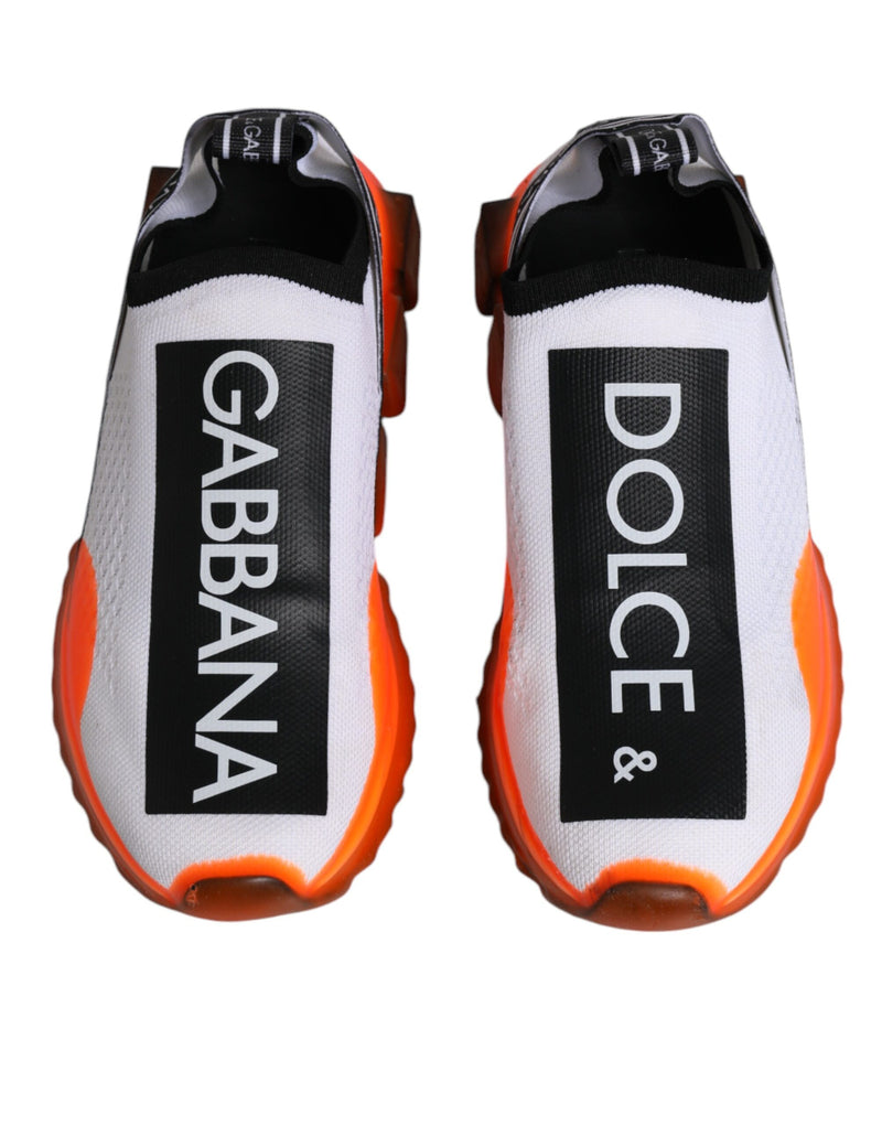 Dolce & Gabbana Sorrento Sneakers - Blanc et Orange