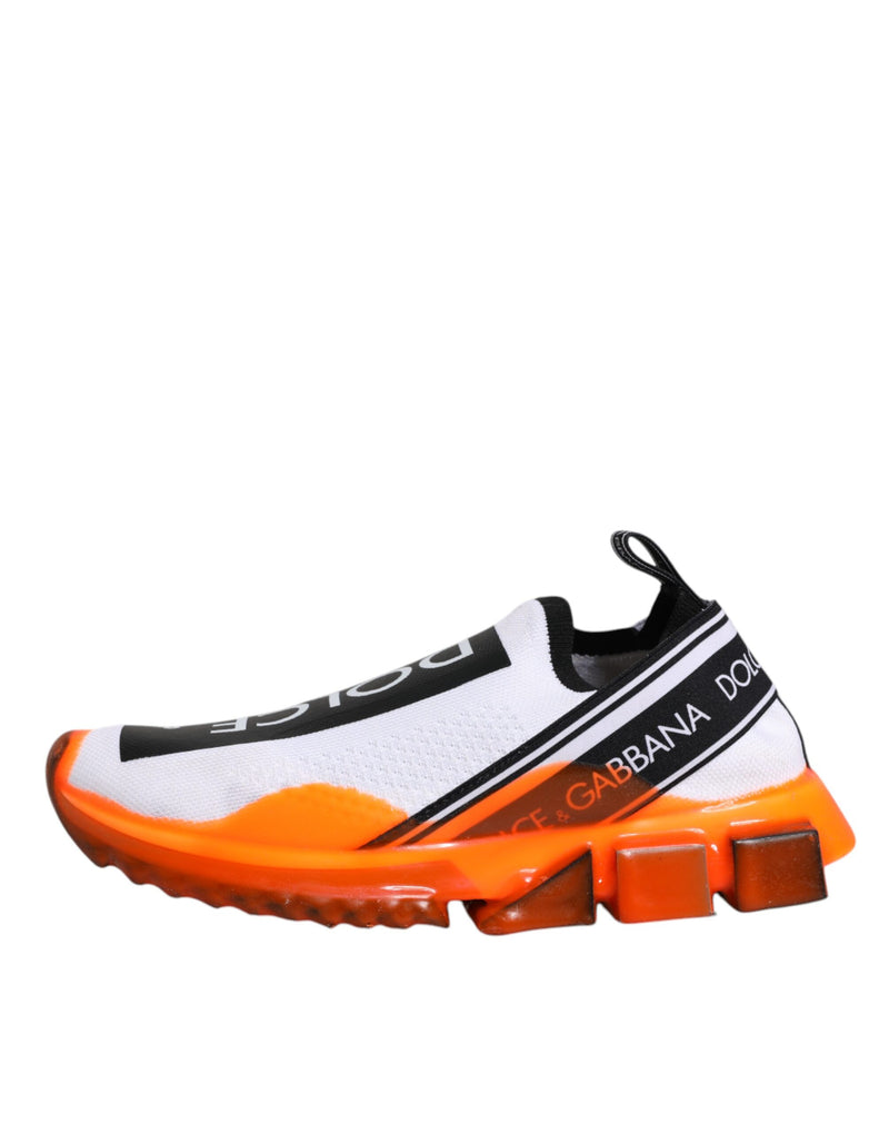 Dolce & Gabbana Sorrento Sneakers - Blanc et Orange