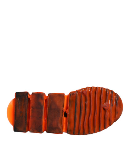 Dolce & Gabbana witte en oranje slip-on Sorrento sneakers