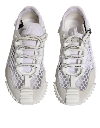 Sneakers basses de sport en mesh blanc Dolce & Gabbana NS1