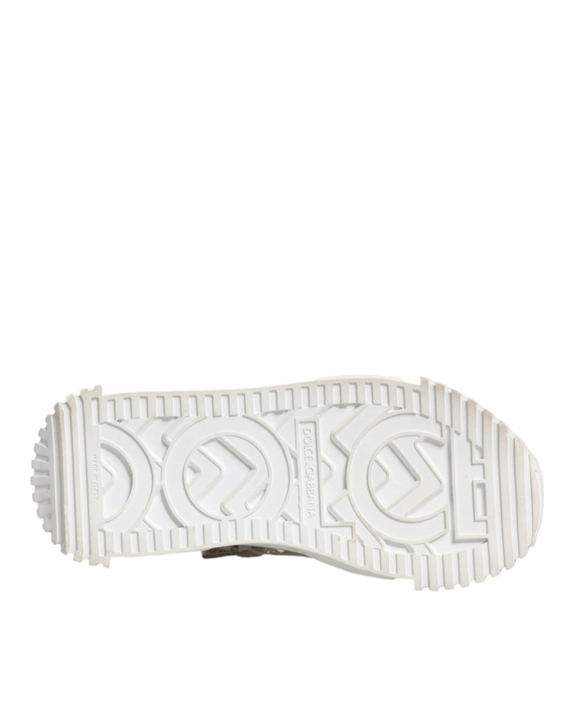 Dolce & Gabbana White Mesh NS1 Low Top Sports Sneakers