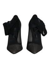 Dolce & Gabbana Black Viscose Mesh Sock Style Boots