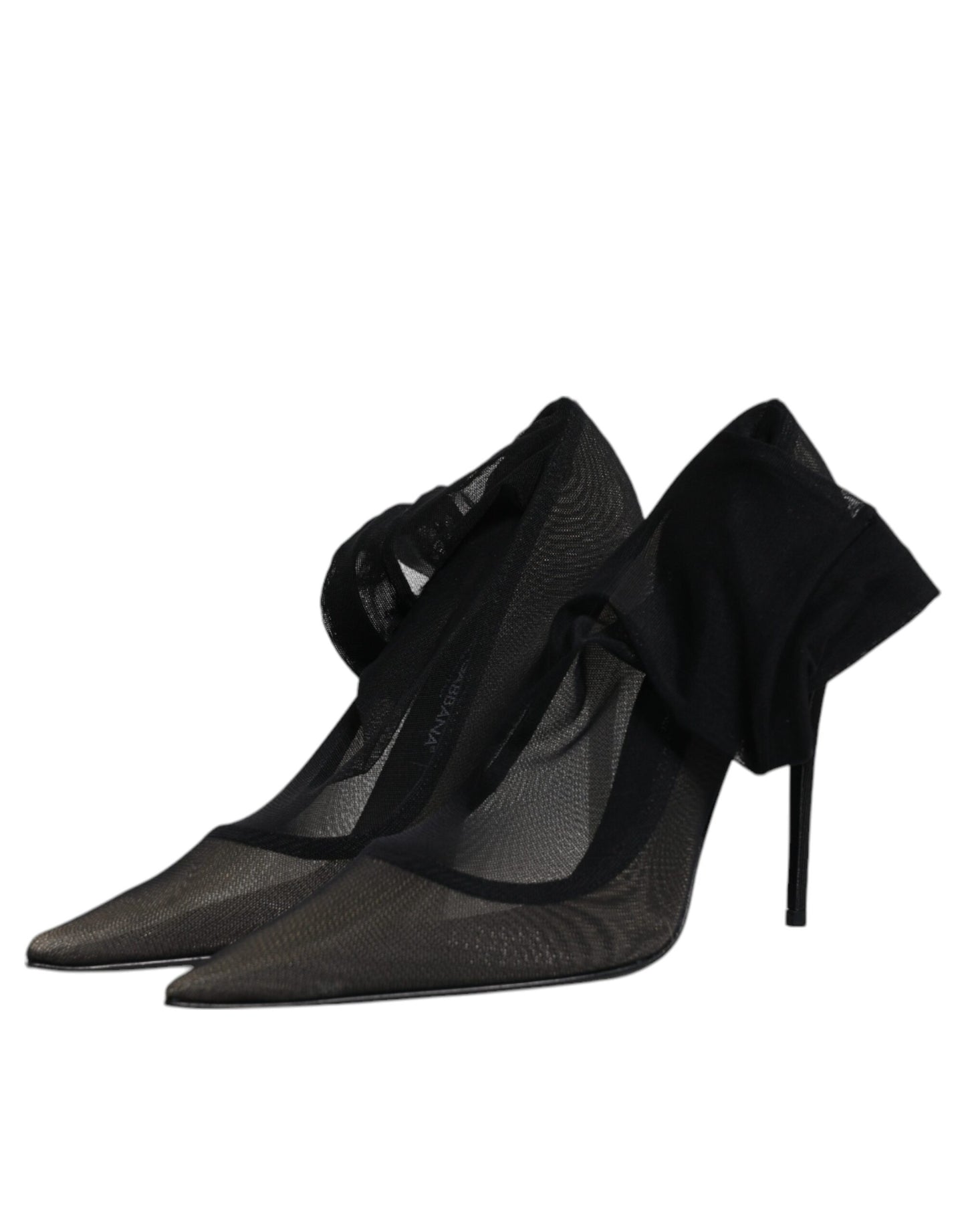 Bottines en forme de chaussettes en maille de viscose noire Dolce & Gabbana