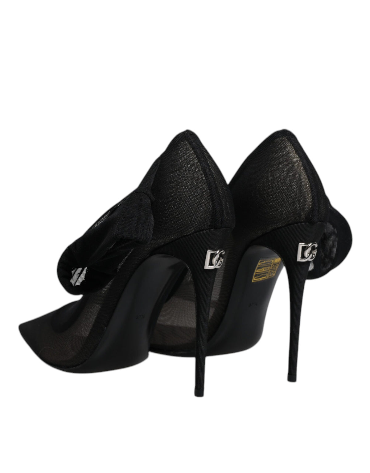 Dolce & Gabbana Black Viscose Mesh Sock Style Boots