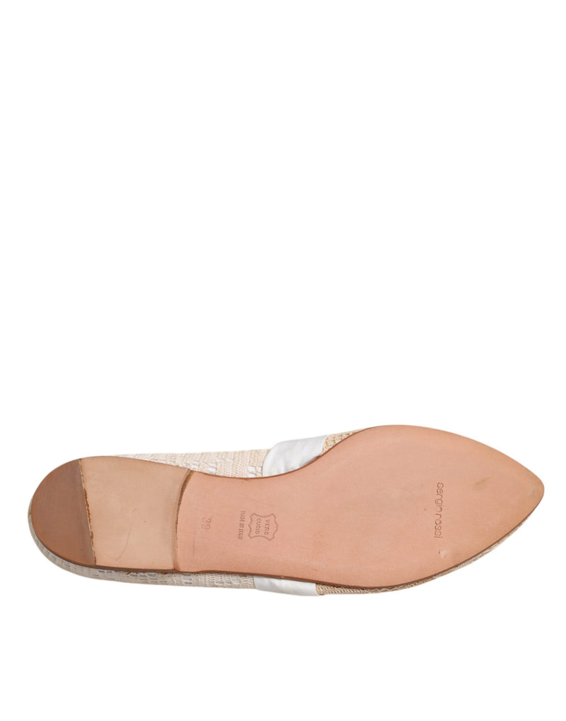 Dolce & Gabbana Ballerina Flats en Tissu Beige