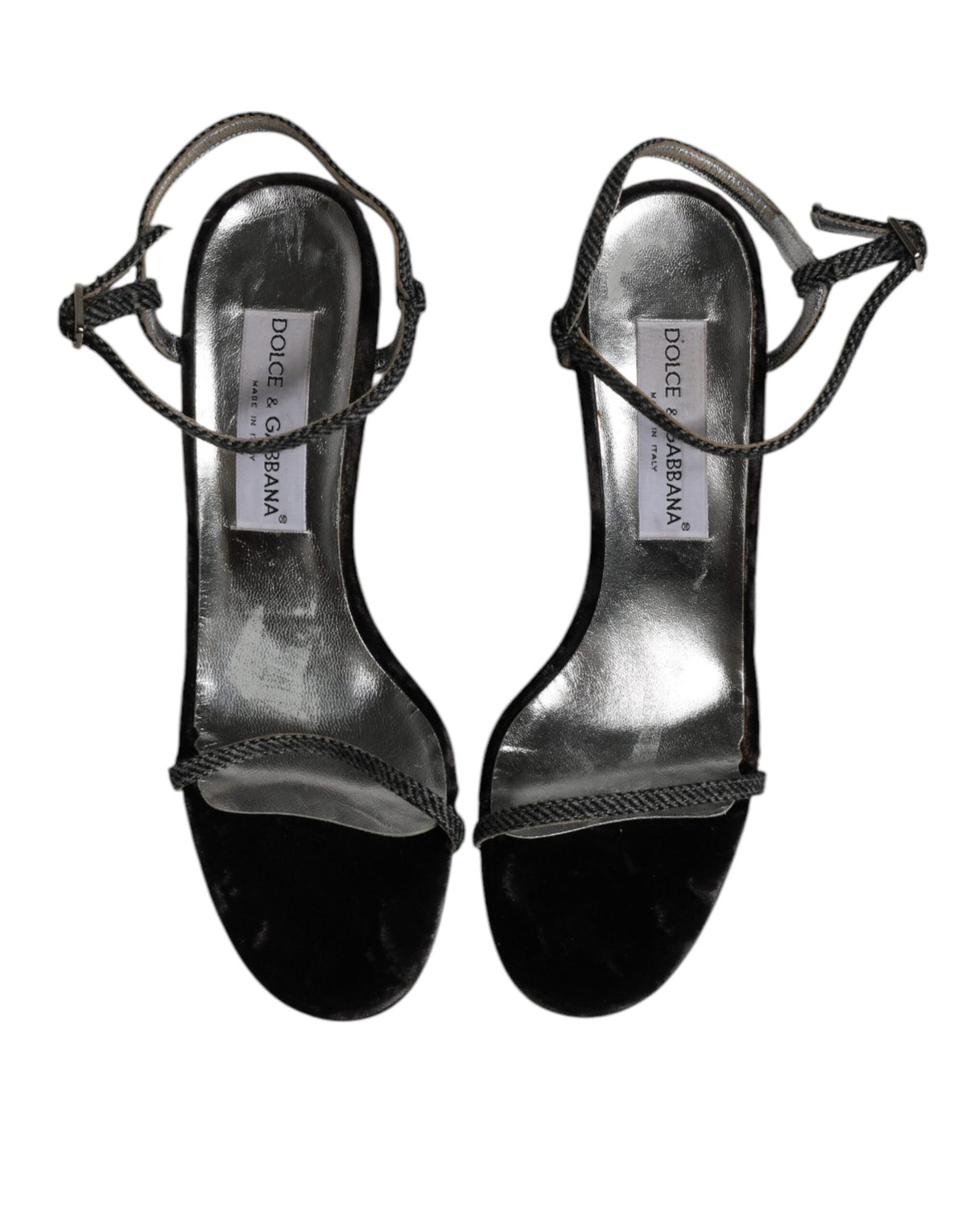 Sandales à Talons Hauts à Bride Cheville Dolce & Gabbana Noires