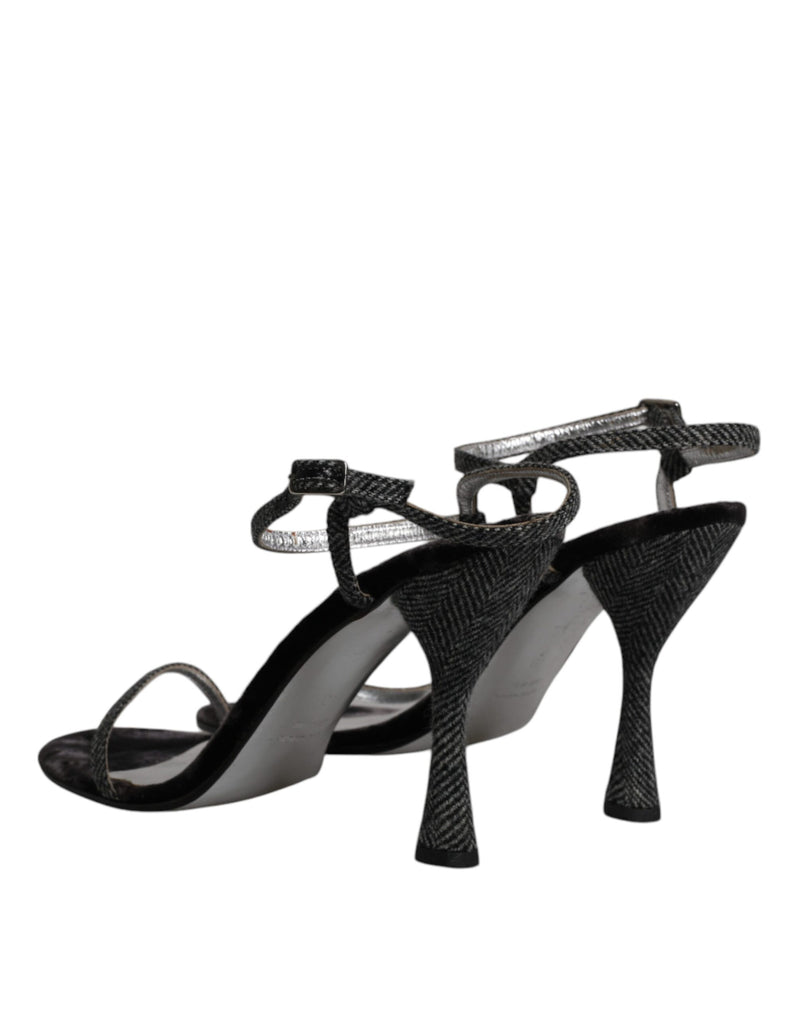 Sandales à Talons Hauts à Bride Cheville Dolce & Gabbana Noires