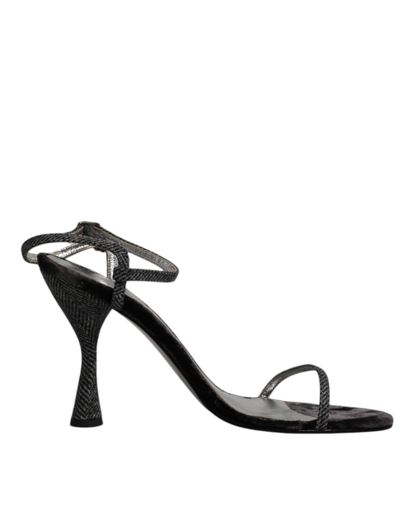 Sandales à Talons Hauts à Bride Cheville Dolce & Gabbana Noires