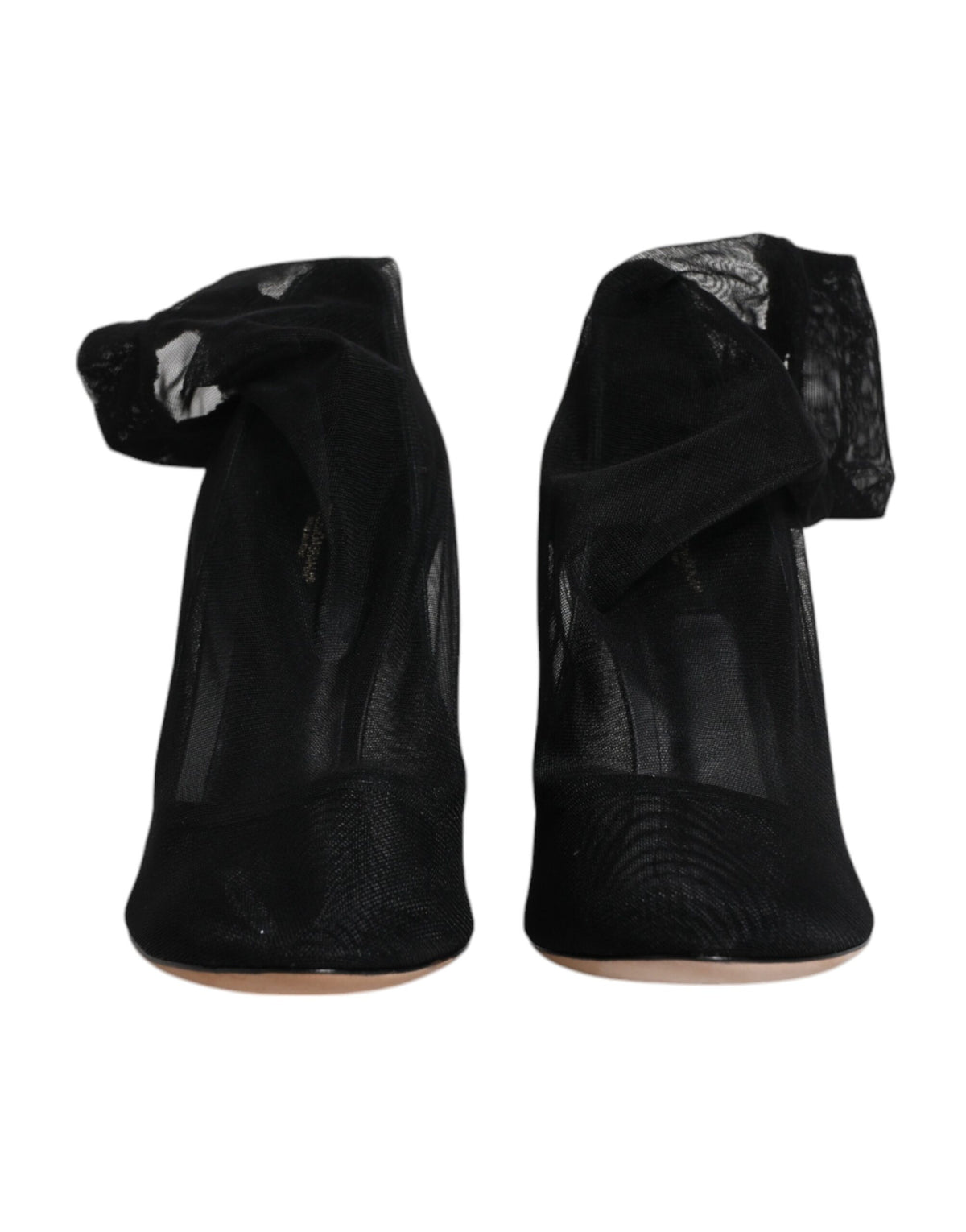 Dolce & Gabbana Black Nylon Mesh Sock Style Boots