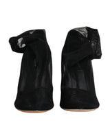Dolce & Gabbana Black Nylon Mesh Sock Style Boots
