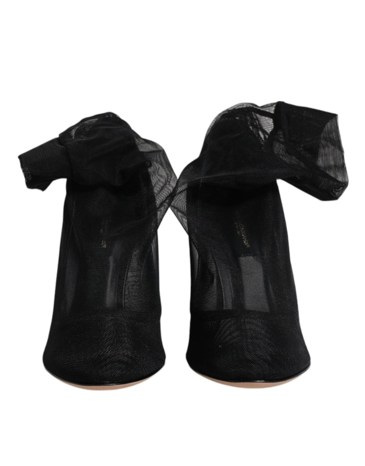 Dolce & Gabbana Black Nylon Mesh Sock Style Boots