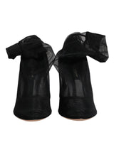 Dolce & Gabbana Black Nylon Mesh Sock Style Boots